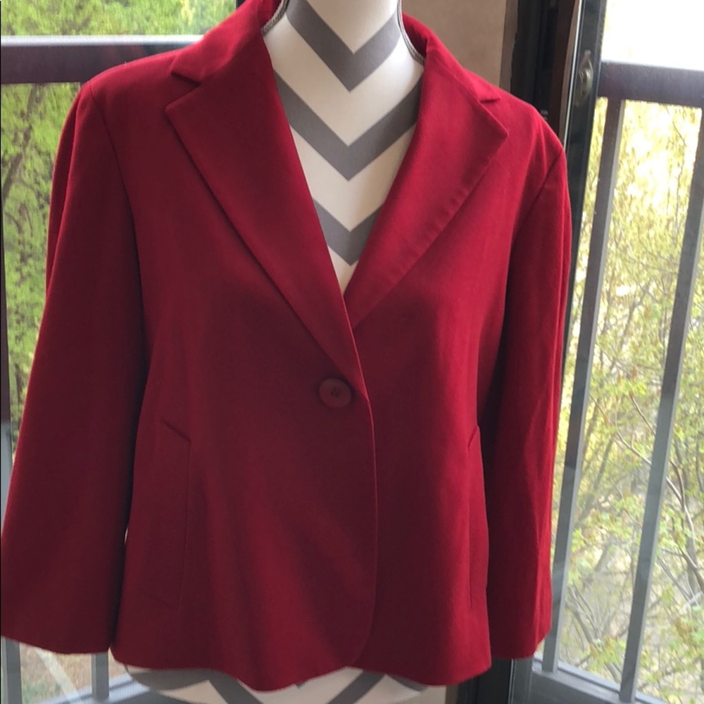Talbots Deep Red Blazer